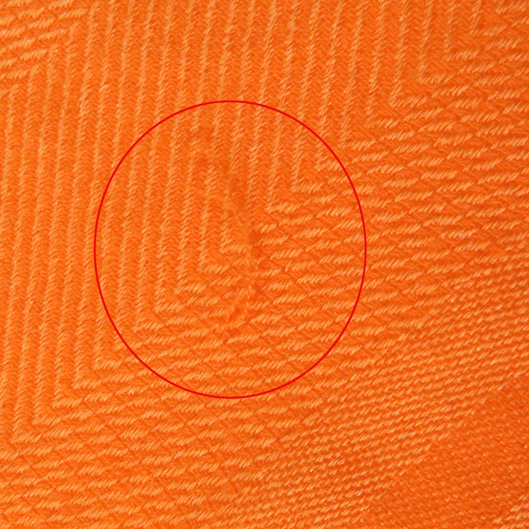 HERMES Stall H262494S Main: 85% cashmere, Main: 15% silk Orange Women Used Authentic