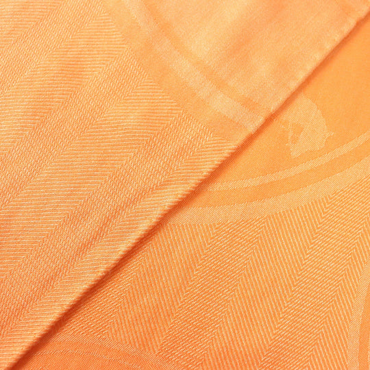 HERMES Stall H262494S Main: 85% cashmere, Main: 15% silk Orange Women Used Authentic