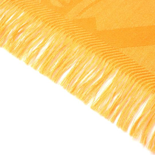 HERMES Stall H262494S Main: 85% cashmere, Main: 15% silk Orange Women Used Authentic