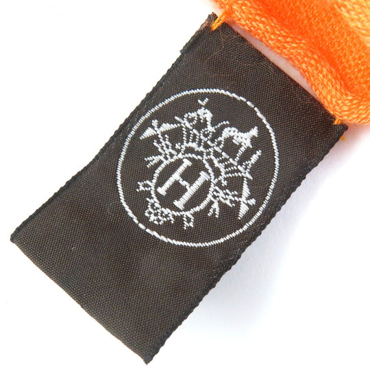 HERMES Stall H262494S Main: 85% cashmere, Main: 15% silk Orange Women Used Authentic