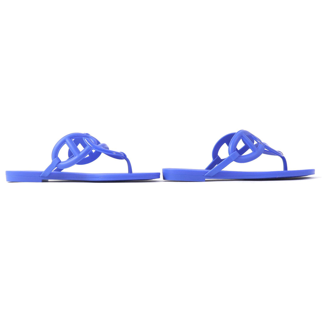 HERMES Sandals 221001Z Main: Rubber blue Egerie Women 36 Used Authentic