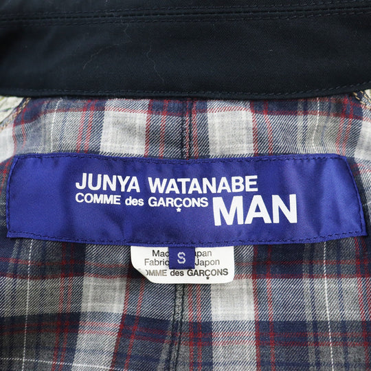 JUNYA WATANABE COMME des GARCONS coat WE-C002 Outer material: 100% cotton, Lining: 100% cotton, Sleeve lining: 100% cupra, Leather part: artificial leather Navy yellow mens S Used Authentic