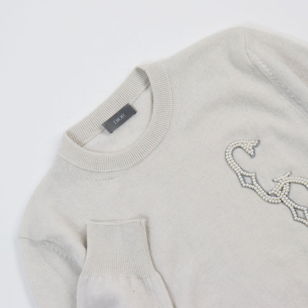 Dior HOMME sweater 343M640AT721 Main: 100% cashmere, part: 40% polyester, part: 35% nylon, : 25% vegetable fiber (paper) Gray type mens XS Used Authentic