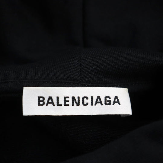BALENCIAGA Hoodie 518215 Main: 100% cotton black mens XS Used Authentic
