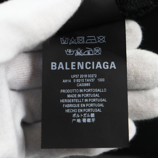 BALENCIAGA Hoodie 518215 Main: 100% cotton black mens XS Used Authentic