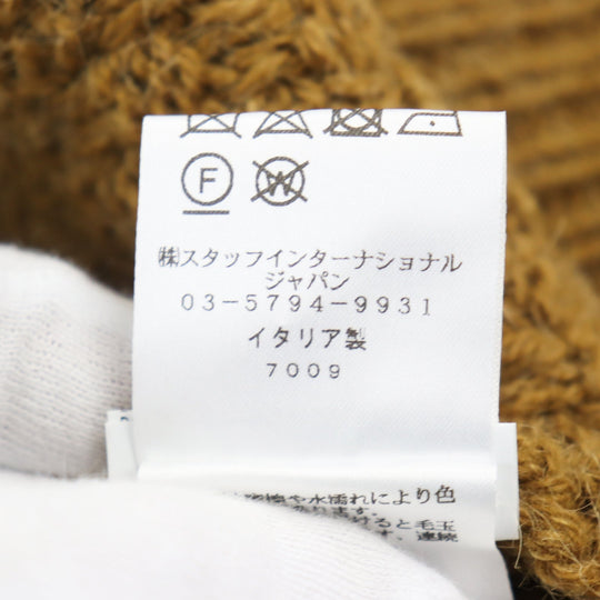 DSQUARED2 cardigan S74HA1084 S17409 Main: 75% wool, Main: 25% alpaca, Leather part: cowhide Camel mens XS Used Authentic