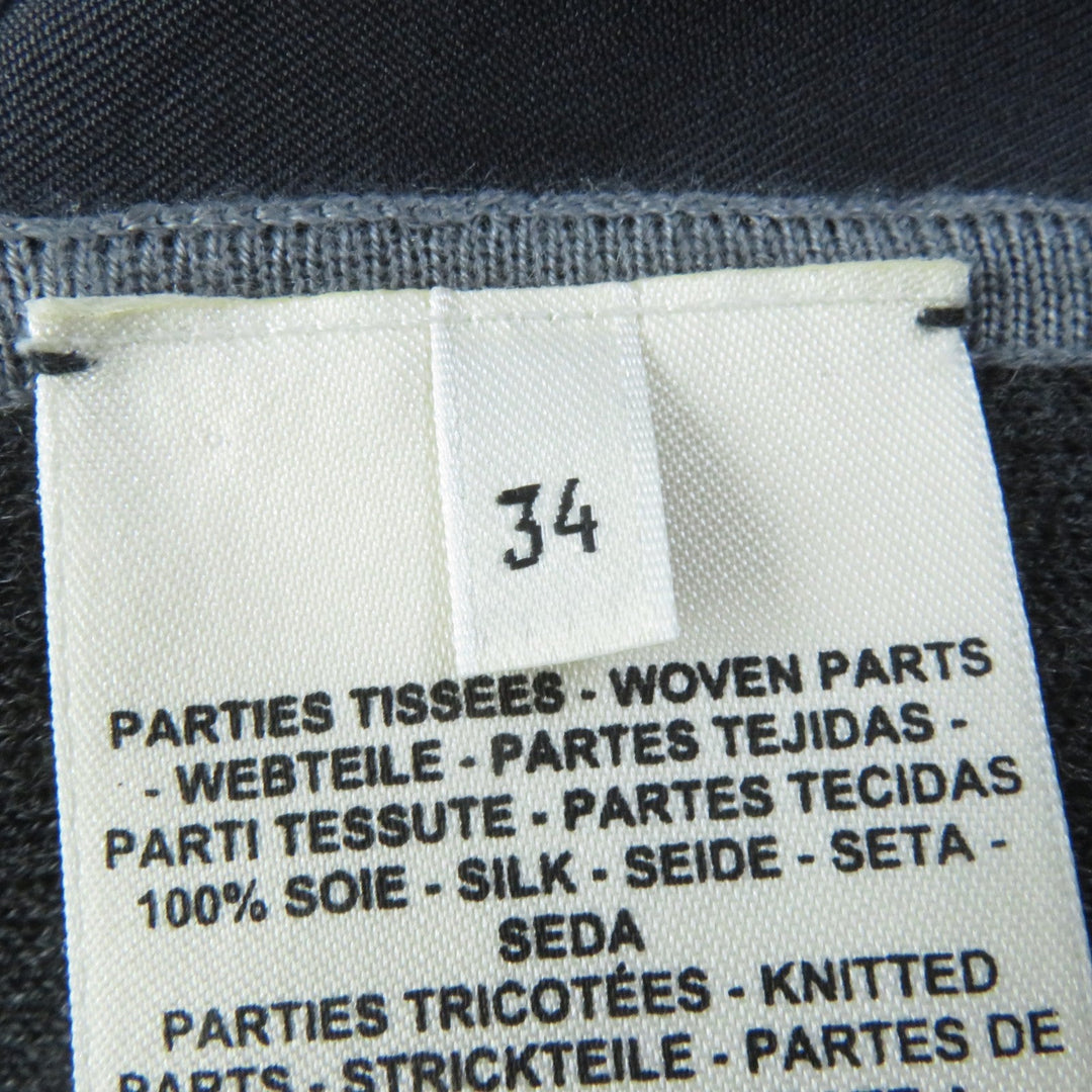 HERMES one piece Main: 100% silk, Main: 50% cashmere, Main: 50% silk, Part: 46% cashmere, Part: 46% silk, : 6% nylon, 2% polyurethane gray Clic Clac a Pois Women 34 Used Authentic