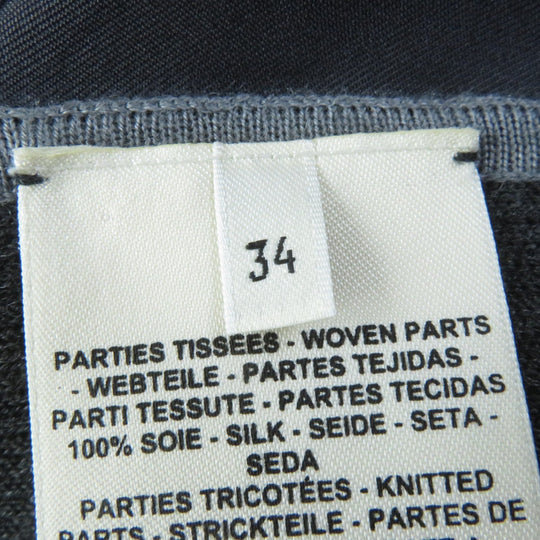 HERMES one piece Main: 100% silk, Main: 50% cashmere, Main: 50% silk, Part: 46% cashmere, Part: 46% silk, : 6% nylon, 2% polyurethane gray Clic Clac a Pois Women 34 Used Authentic