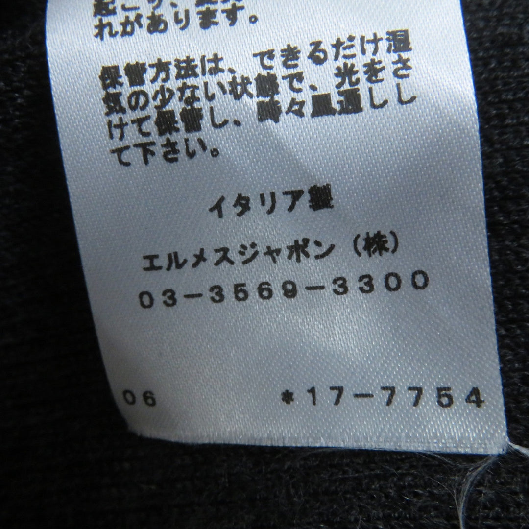 HERMES one piece Main: 100% silk, Main: 50% cashmere, Main: 50% silk, Part: 46% cashmere, Part: 46% silk, : 6% nylon, 2% polyurethane gray Clic Clac a Pois Women 34 Used Authentic