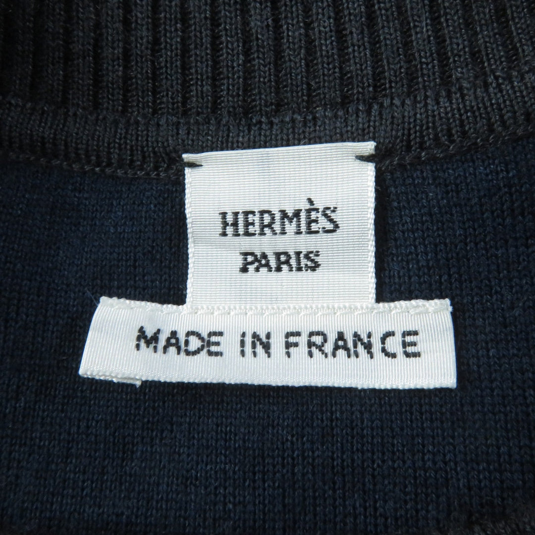 HERMES one piece 2H2825DS Main: 100% silk, Main: 50% cashmere, Main: 50% silk, Part: 48% cashmere, Part: 48% silk, : 3% nylon, 1% polyurethane, Embroidery: 100% polyester gray HARNAIS DE COUR Court harness Women 34 Used Authentic