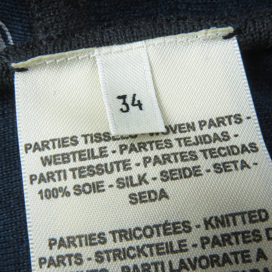 HERMES one piece 2H2825DS Main: 100% silk, Main: 50% cashmere, Main: 50% silk, Part: 48% cashmere, Part: 48% silk, : 3% nylon, 1% polyurethane, Embroidery: 100% polyester gray HARNAIS DE COUR Court harness Women 34 Used Authentic