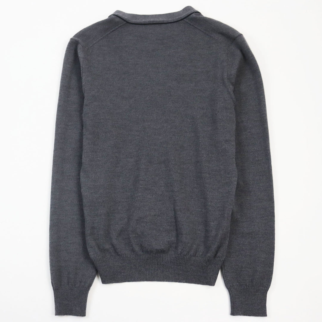 GUCCI cardigan 429901 Main: 100% wool gray mens XS Used Authentic
