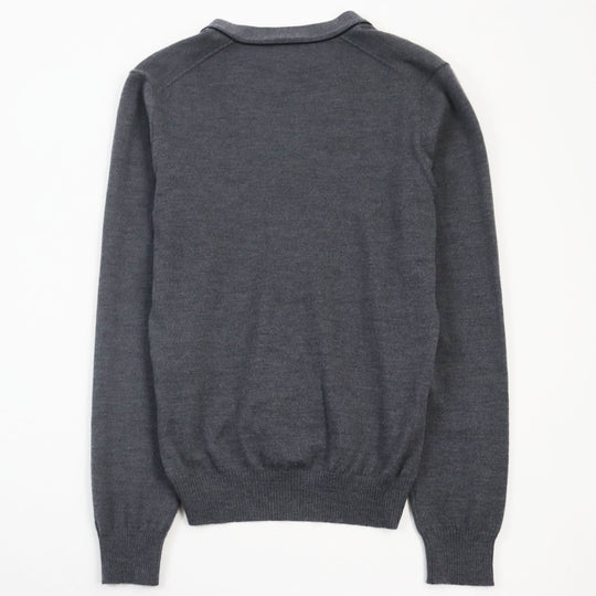 GUCCI cardigan 429901 Main: 100% wool gray mens XS Used Authentic