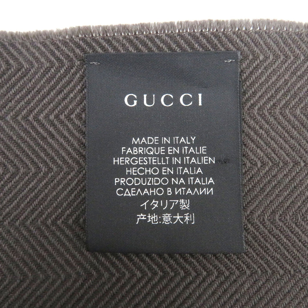 GUCCI Scarf Main: 100% wool Brown mens Used Authentic