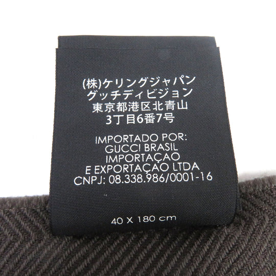 GUCCI Scarf Main: 100% wool Brown mens Used Authentic