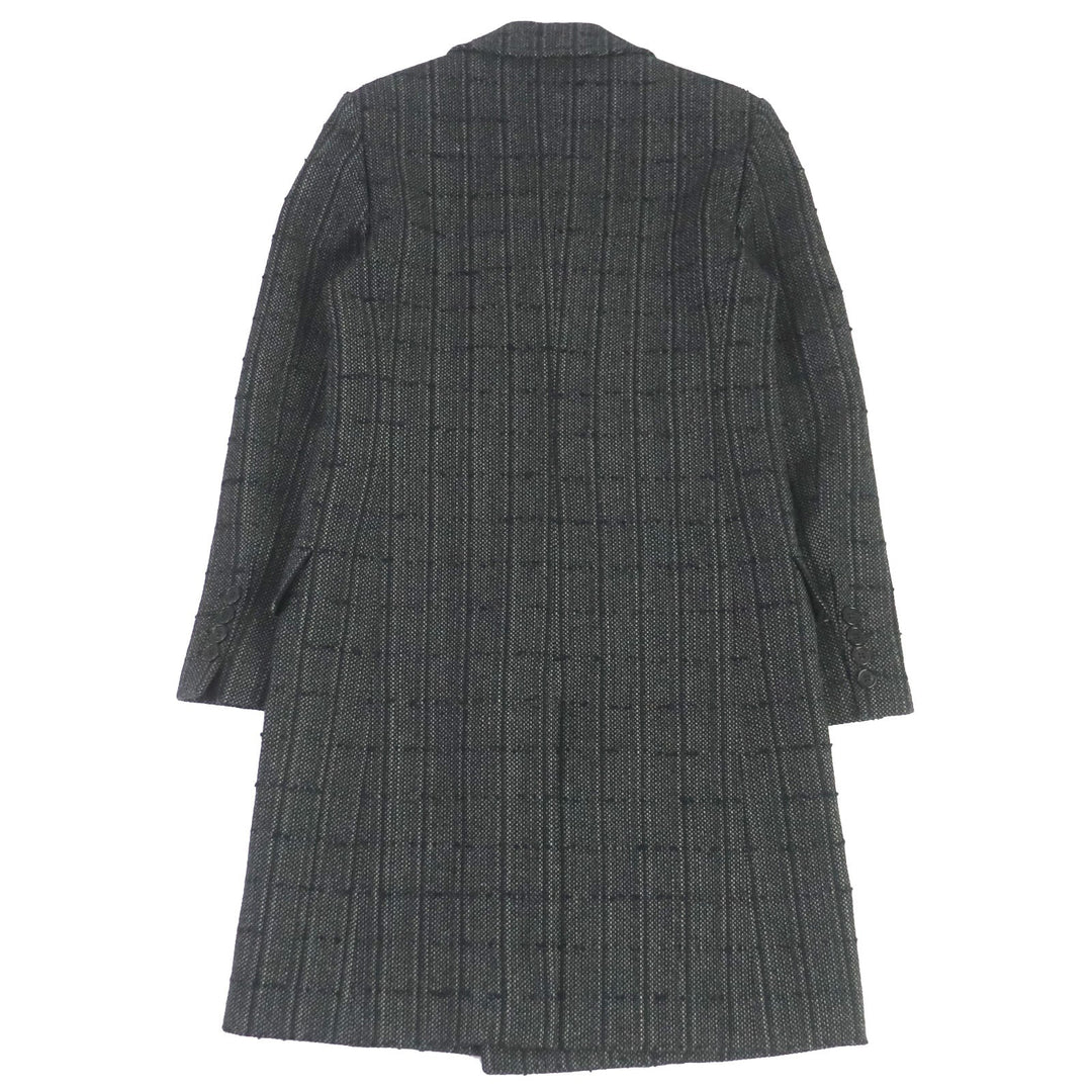 SAINT LAURENT PARIS Chester coat 574784 Outer: 93% wool, Outer: 6% polyamide (nylon), Outer: 1% mohair, Lining: 60% cupra, Lining: 40% cotton, Pocket lining: 100% cotton black mens 44 Used Authentic