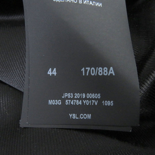 SAINT LAURENT PARIS Chester coat 574784 Outer: 93% wool, Outer: 6% polyamide (nylon), Outer: 1% mohair, Lining: 60% cupra, Lining: 40% cotton, Pocket lining: 100% cotton black mens 44 Used Authentic