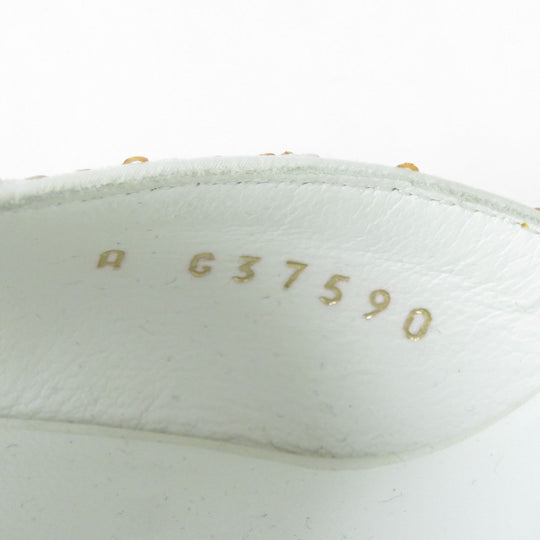 CHANEL Sandals 21A G37590 Material unknown gold open toe sequin sandals Angle Strap Women 35 C Used Authentic