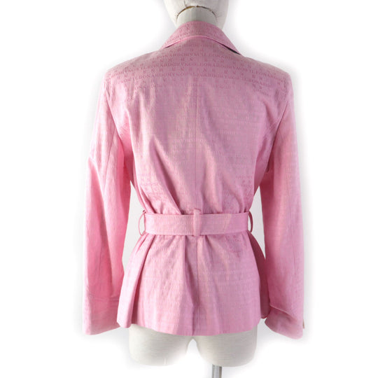 LEONARD Jacket 0351454 Main: 71% silk, Main: 27% cotton, Main: 2% polyurethane, Part: 100% cotton pink Women 11R Used Authentic