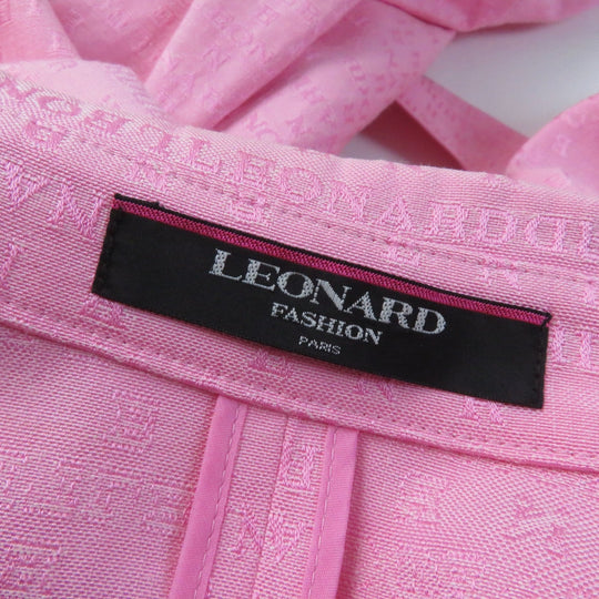 LEONARD Jacket 0351454 Main: 71% silk, Main: 27% cotton, Main: 2% polyurethane, Part: 100% cotton pink Women 11R Used Authentic