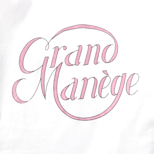 HERMES Short sleeve T-shirt Main: 100% cotton White pink GRAND MANAGE Women 34 Used Authentic