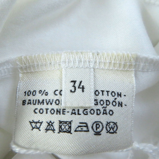 HERMES Short sleeve T-shirt Main: 100% cotton White pink GRAND MANAGE Women 34 Used Authentic