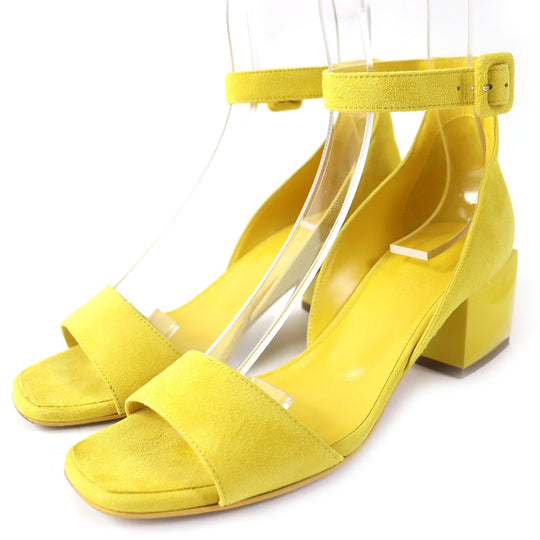 HERMES Sandals 211054Z Main: Suede leather yellow Choc Women 36 Used Authentic