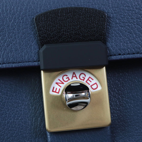 Maison Margiela Shoulder Bag SB1WD0002 Main: Leather Navy white NEW LOCK New Lock Horizontal Women Used Authentic