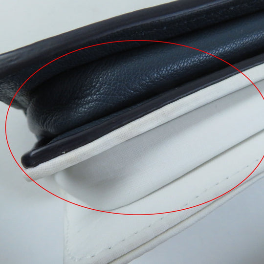 Maison Margiela Shoulder Bag SB1WD0002 Main: Leather Navy white NEW LOCK New Lock Horizontal Women Used Authentic