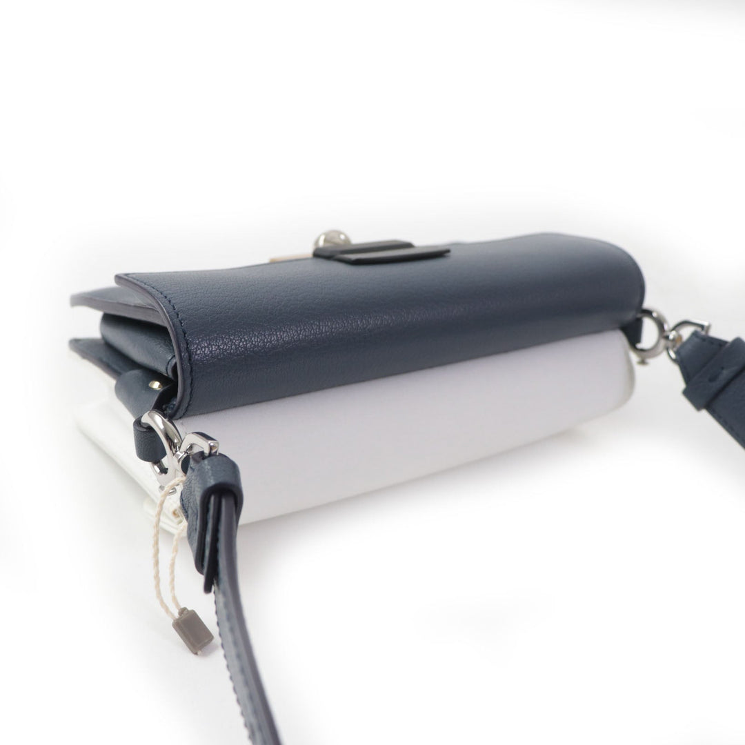 Maison Margiela Shoulder Bag SB1WD0002 Main: Leather Navy white NEW LOCK New Lock Horizontal Women Used Authentic