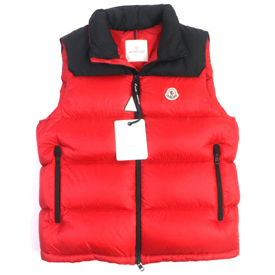 MONCLER Down vest Outer: 100% nylon, Lining: 100% nylon, Filling: 90% down, Filling: 10% feather, Hood: 100% nylon, Collar: 100% nylon, Yoke: 100% nylon Red black OPHRYS mens 3 Used Authentic