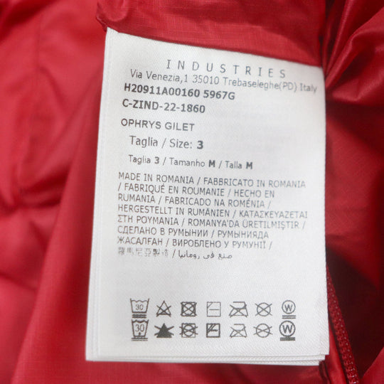 MONCLER Down vest Outer: 100% nylon, Lining: 100% nylon, Filling: 90% down, Filling: 10% feather, Hood: 100% nylon, Collar: 100% nylon, Yoke: 100% nylon Red black OPHRYS mens 3 Used Authentic
