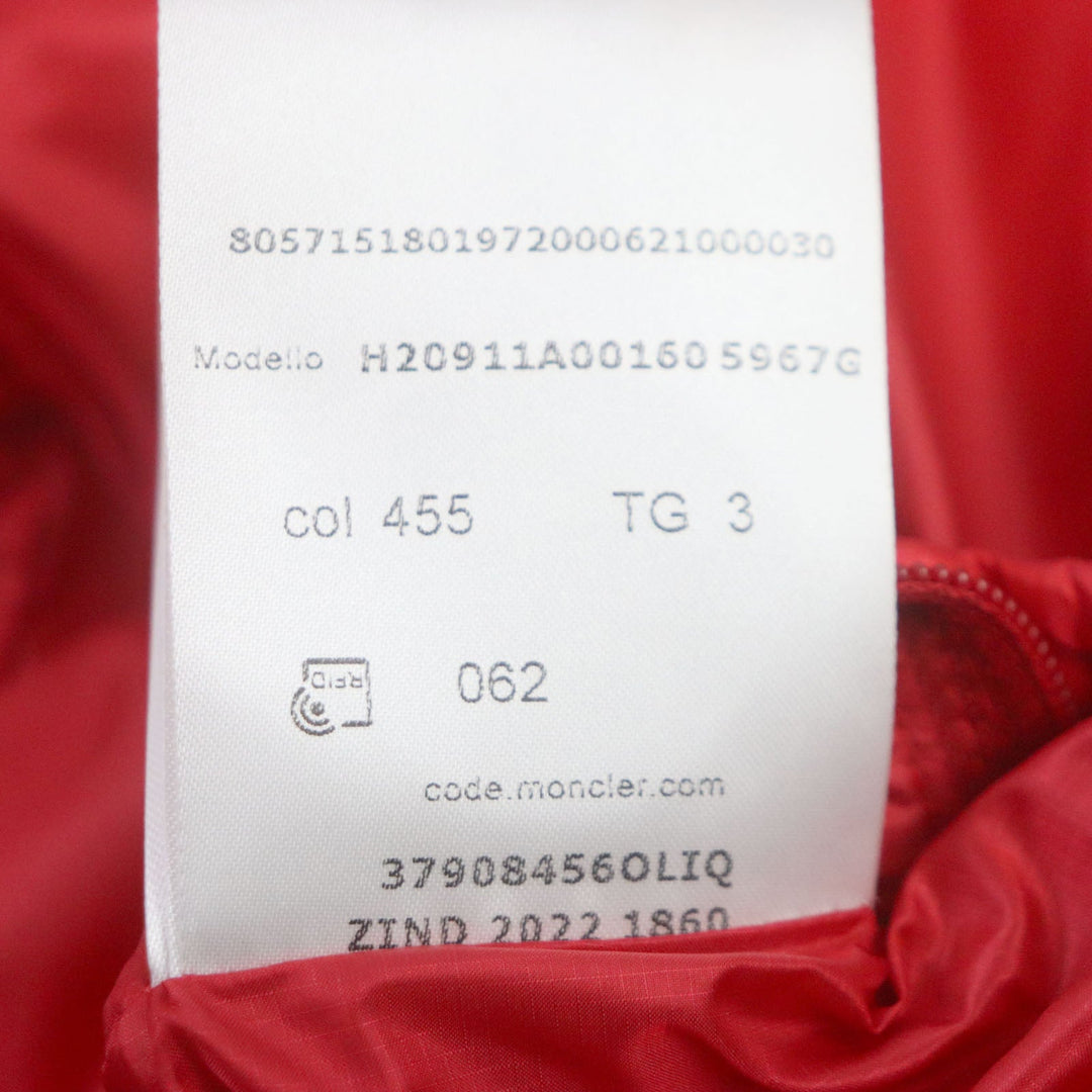 MONCLER Down vest Outer: 100% nylon, Lining: 100% nylon, Filling: 90% down, Filling: 10% feather, Hood: 100% nylon, Collar: 100% nylon, Yoke: 100% nylon Red black OPHRYS mens 3 Used Authentic