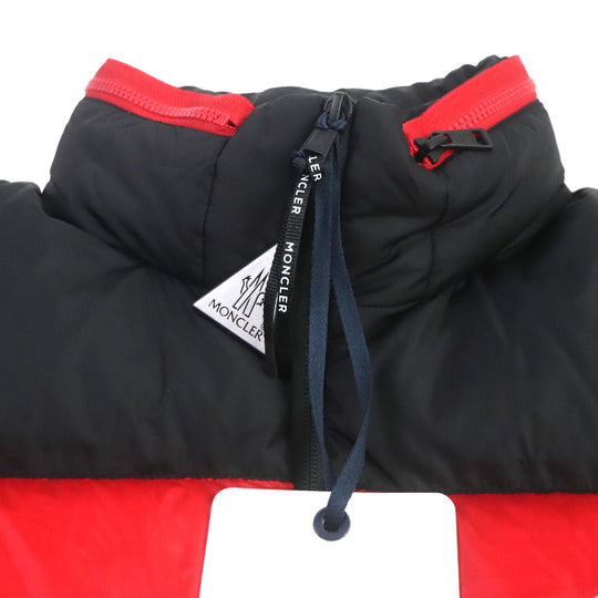 MONCLER Down vest Outer: 100% nylon, Lining: 100% nylon, Filling: 90% down, Filling: 10% feather, Hood: 100% nylon, Collar: 100% nylon, Yoke: 100% nylon Red black OPHRYS mens 3 Used Authentic