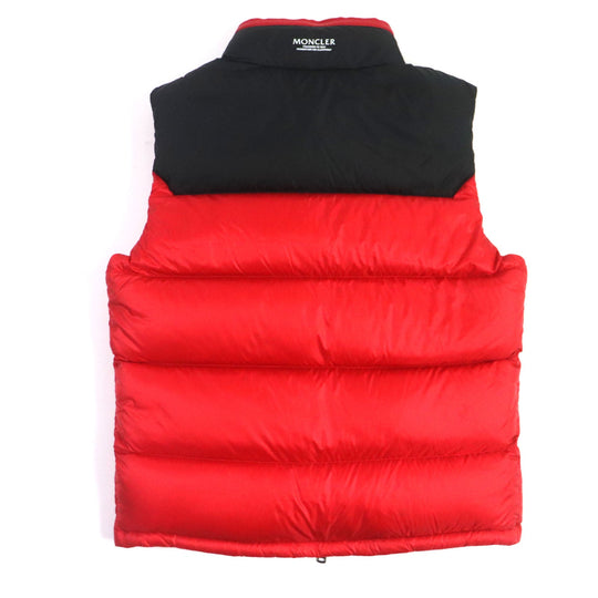 MONCLER Down vest Outer: 100% nylon, Lining: 100% nylon, Filling: 90% down, Filling: 10% feather, Hood: 100% nylon, Collar: 100% nylon, Yoke: 100% nylon Red black OPHRYS mens 3 Used Authentic