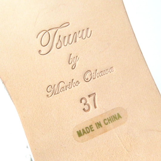 Tsuru by Mariko Oikawa Sandals Main: Leather White multicolor Minty Women 37 Used Authentic