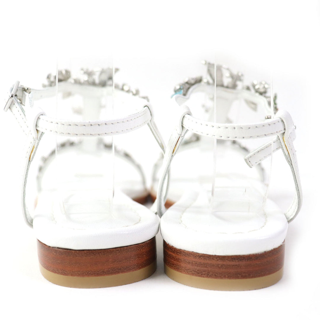 Tsuru by Mariko Oikawa Sandals Main: Leather White multicolor Minty Women 37 Used Authentic