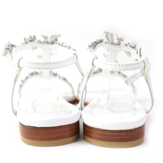 Tsuru by Mariko Oikawa Sandals Main: Leather White multicolor Minty Women 37 Used Authentic