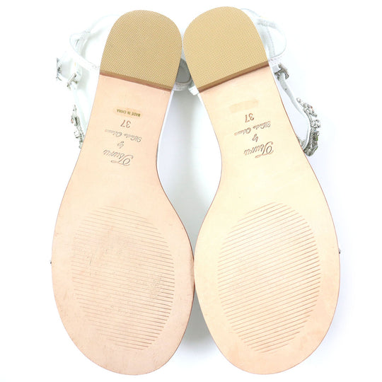 Tsuru by Mariko Oikawa Sandals Main: Leather White multicolor Minty Women 37 Used Authentic