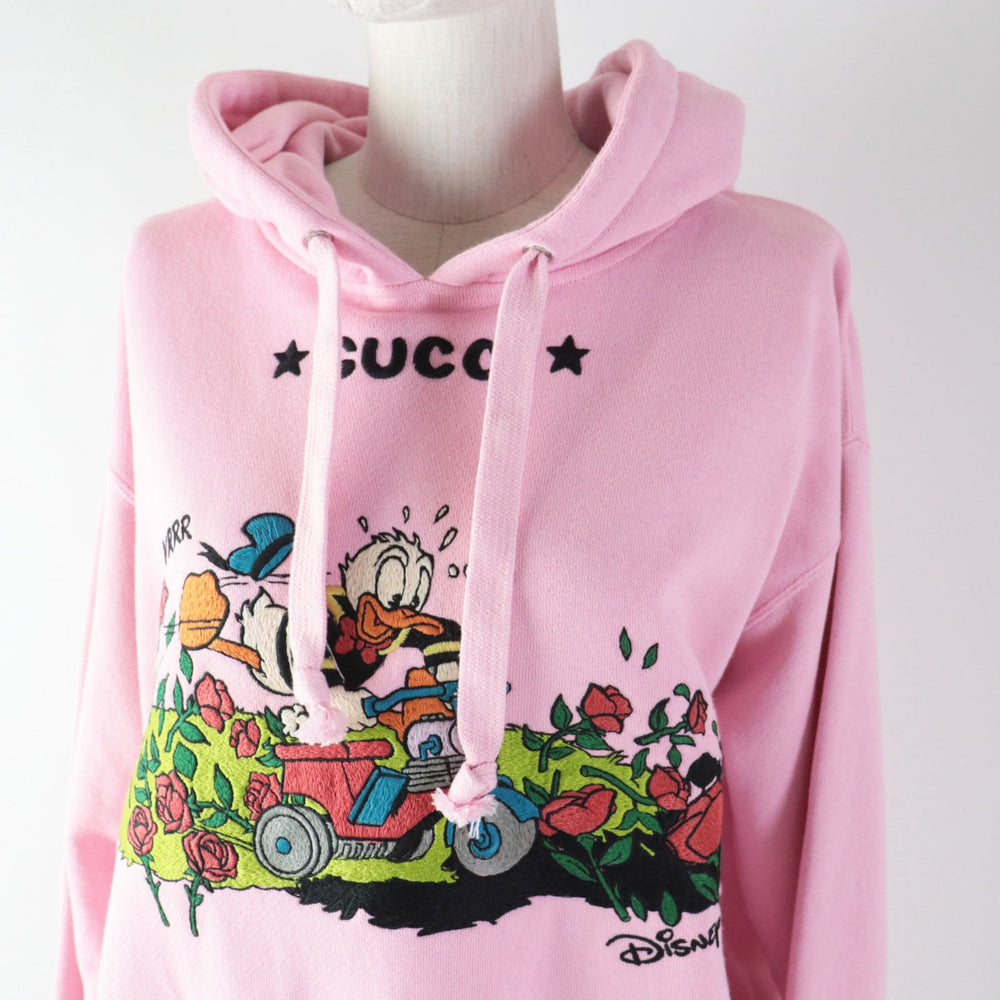 GUCCI Hoodie 615061 Outer: 100% cotton, Part: 100% polyester pink Women XS Used Authentic