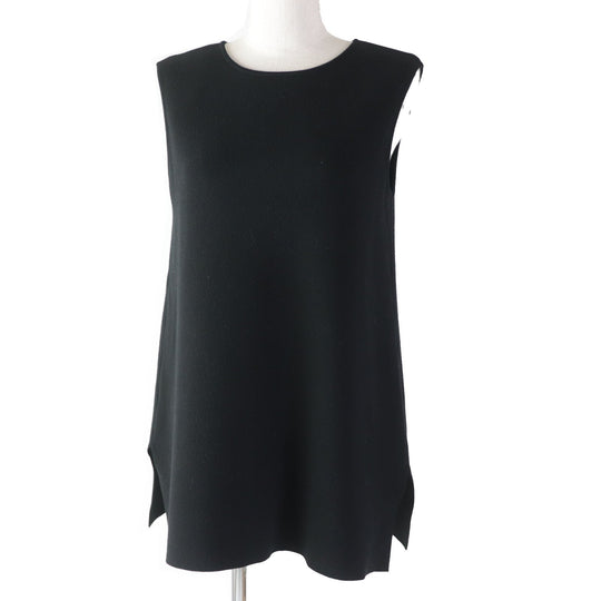 FOXEY one piece 36754 Outer material: 67% rayon, Outer material: 33% polyester black Two-frill ruffle hem dress Women 40 Used Authentic
