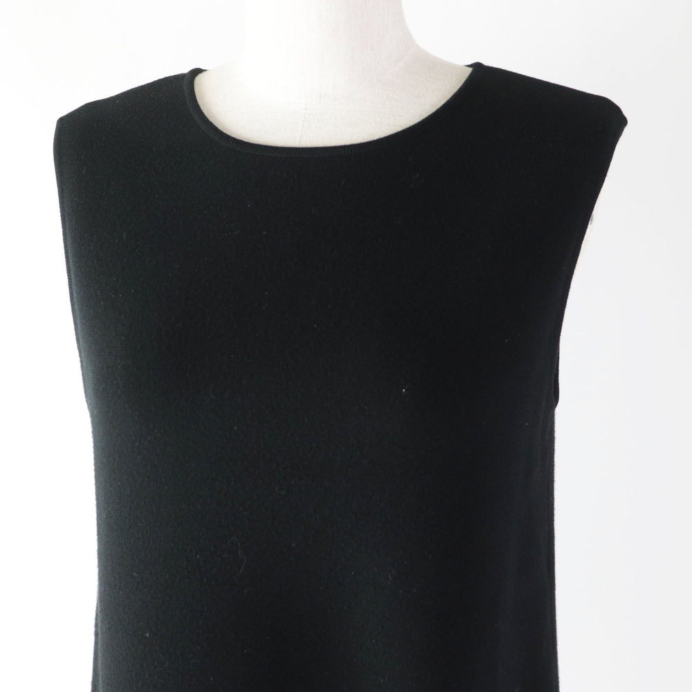 FOXEY one piece 36754 Outer material: 67% rayon, Outer material: 33% polyester black Two-frill ruffle hem dress Women 40 Used Authentic