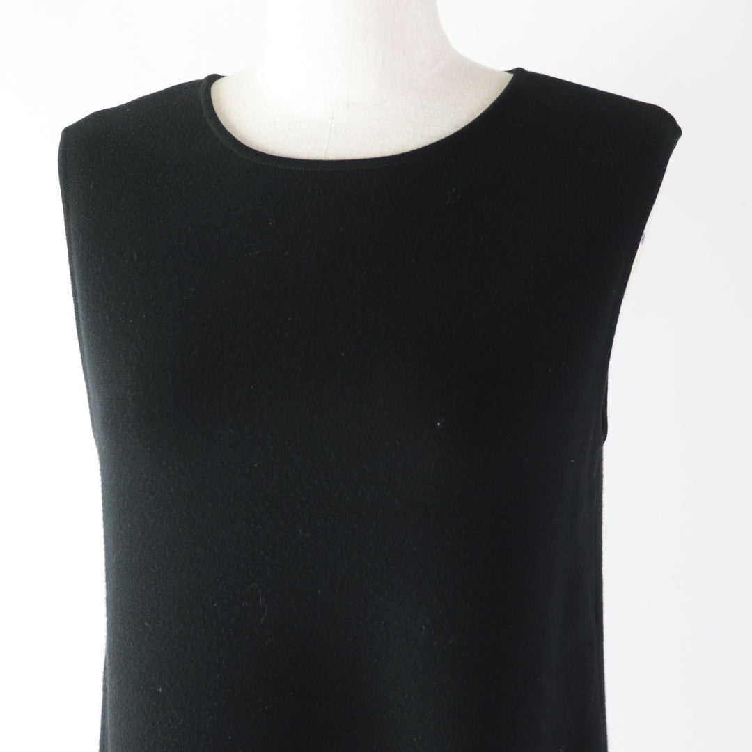 FOXEY one piece 36754 Outer material: 67% rayon, Outer material: 33% polyester black Two-frill ruffle hem dress Women 40 Used Authentic