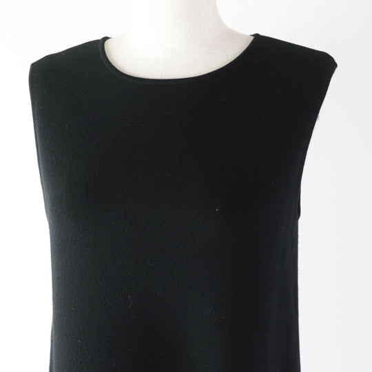 FOXEY one piece 36754 Outer material: 67% rayon, Outer material: 33% polyester black Two-frill ruffle hem dress Women 40 Used Authentic