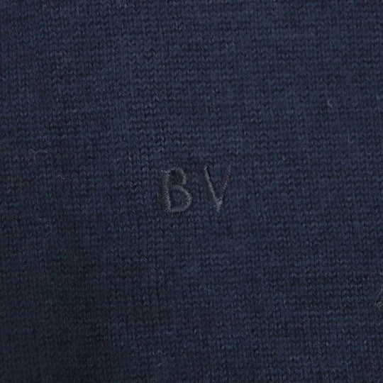 BOTTEGAVENETA knit 725774 Main: 100% wool Navy green mens L Used Authentic