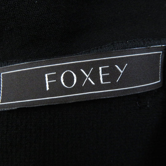 FOXEY one piece 38024 Outer: 67% rayon, Outer: 33% polyester, Part: 100% polyester, Part: 85% cotton, Part: 15% rayon black Knit Dress Lady Knit Women 38 Used Authentic