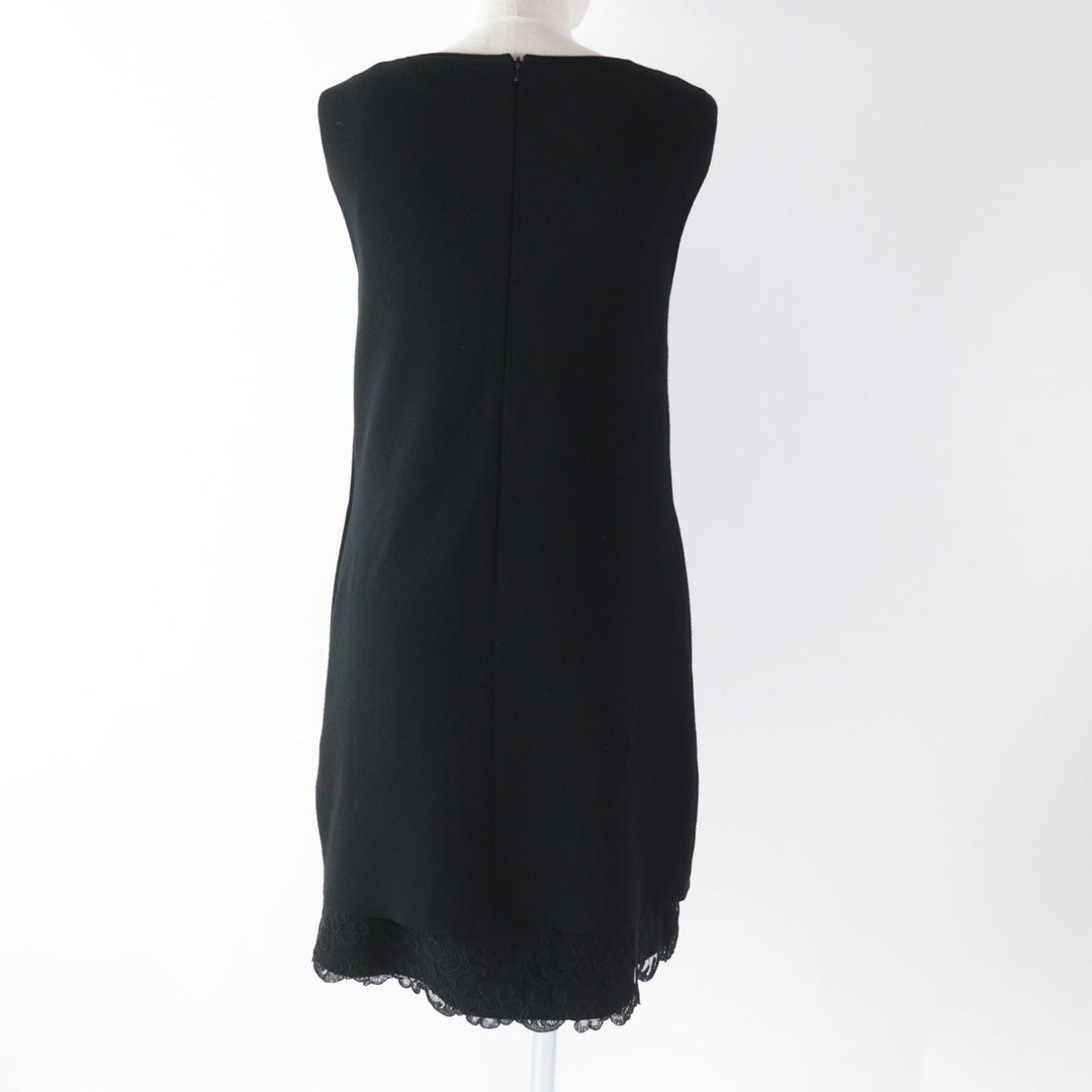 FOXEY one piece 38024 Outer: 67% rayon, Outer: 33% polyester, Part: 100% polyester, Part: 85% cotton, Part: 15% rayon black Knit Dress Lady Knit Women 38 Used Authentic