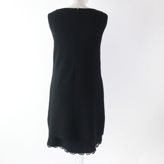 FOXEY one piece 38024 Outer: 67% rayon, Outer: 33% polyester, Part: 100% polyester, Part: 85% cotton, Part: 15% rayon black Knit Dress Lady Knit Women 38 Used Authentic