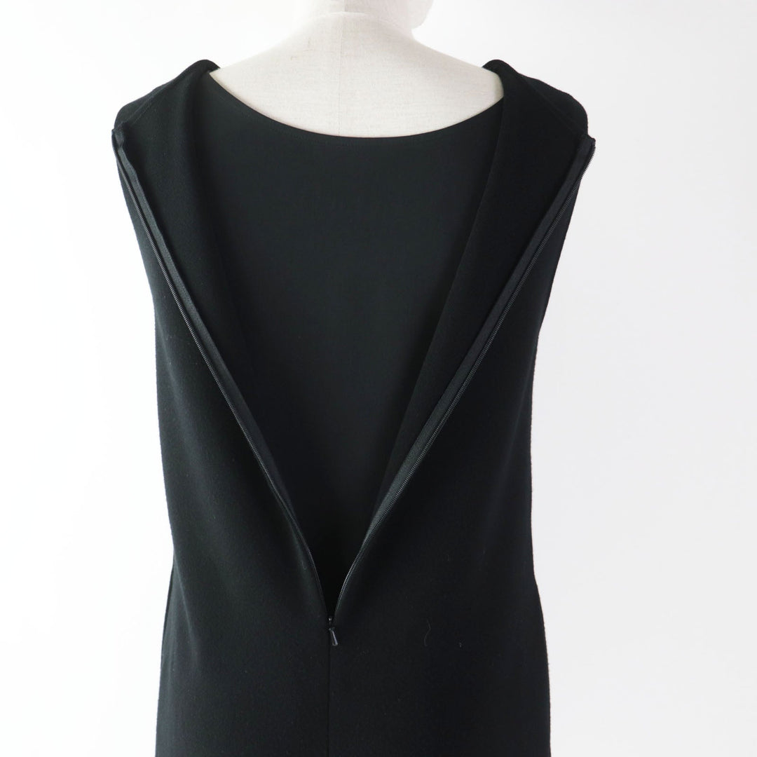 FOXEY one piece 38024 Outer: 67% rayon, Outer: 33% polyester, Part: 100% polyester, Part: 85% cotton, Part: 15% rayon black Knit Dress Lady Knit Women 38 Used Authentic