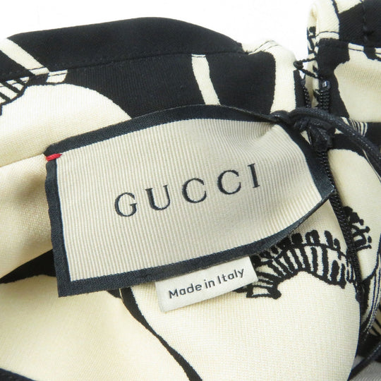 GUCCI one piece 653181 Main: 93% rayon, Main: 7% polyurethane Black beige Women M Used Authentic